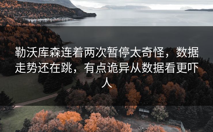 勒沃库森连着两次暂停太奇怪，数据走势还在跳，有点诡异从数据看更吓人